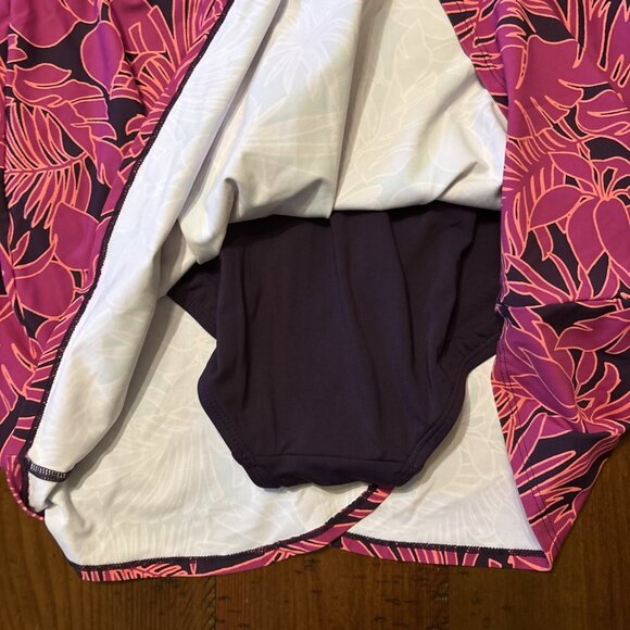 Lands' End Women's UPF 50 Removable Cups Swim Dress, Pink Purple Size XL NWT - Picture 8 of 8